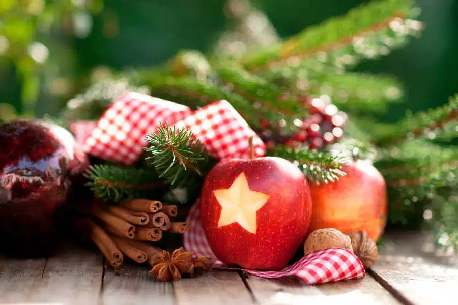 navidad manzanas